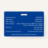 DIY-ID-kaart voor zilverblauw | sjabloon foto-logo Badge (Achterkant)