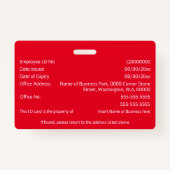 DIY-ID-kaart voor zilverrood | sjabloon foto-logo Badge (Achterkant)