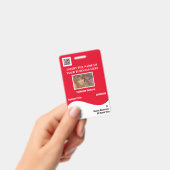 DIY-ID-kaart witte golf rood horizontaal Badge (Handheld)