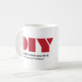 DIY Ik ben bezig grappig Koffiemok (Voorkant links)