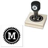 DIY Initiaal Badge Label Seal Rubber Stamp Rubberstempel (Gestempeld)