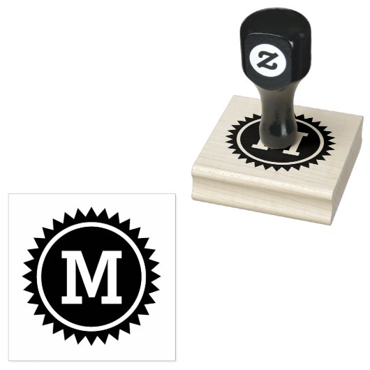 DIY Initiaal Badge Label Seal Rubber Stamp Rubberstempel (Gestempeld)