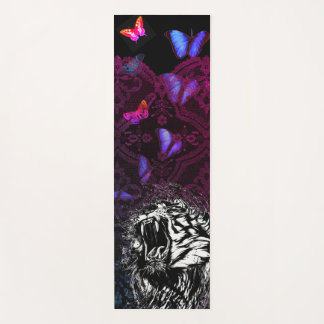 DIY INITIAAL YOGA MAT ROARING TIGER BUTTERFLIES