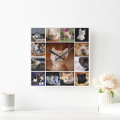 DIY Instagram 13 foto | Foto kattenkatje Vierkante Klok (Huis)