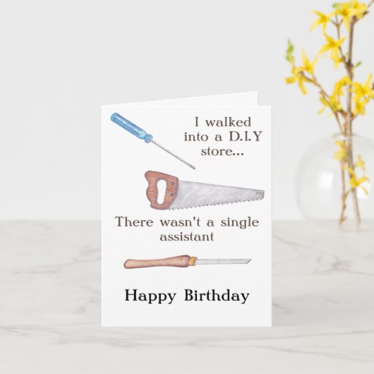 DIY Joke Verjaardag Kaart (Gele Bloem)