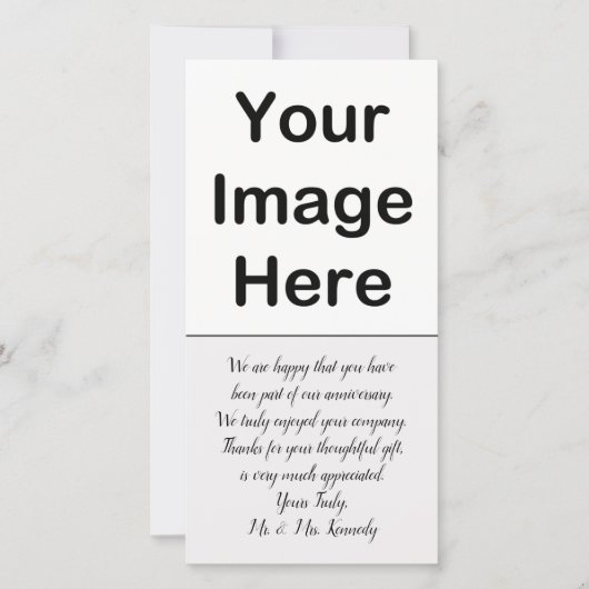 DIY - Jubileum Dank u wel Foto invoegen Bedankkaart (Voorkant)