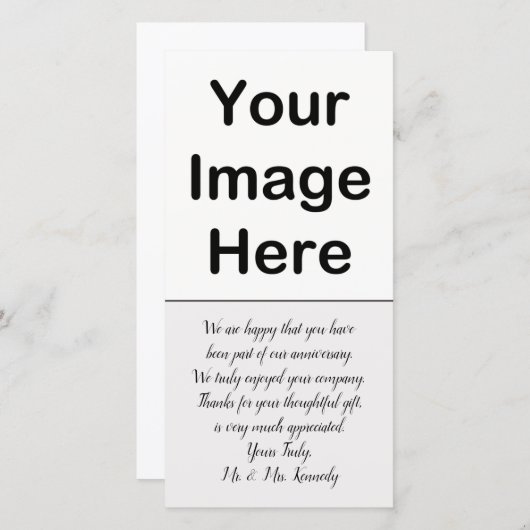 DIY - Jubileum Dank u wel Foto invoegen Bedankkaart (Voorkant / Achterkant)