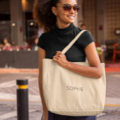 DIY Jumbo Canvas tas | Aangepaste tekst, naam, mon