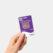 DIY-kaart witte golf paars horizontaal Badge (Handheld)