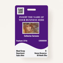 DIY-kaart witte golf paars horizontaal Badge