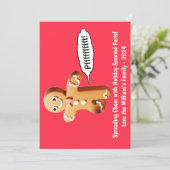 DIY Kerst Kaarten - Scheten Gingerbread Man (Staand voorkant)