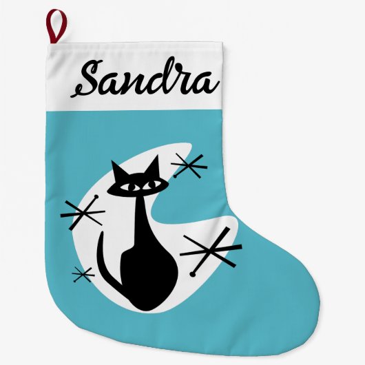 DIY Kerstkous - Atomic Age Cat Starburst Grote Kerstsok (Voorkant)