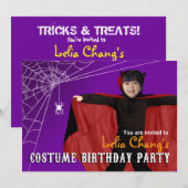 DIY Kinder Halloween Costume Foto Birthday Party Kaart (Voorkant / Achterkant)