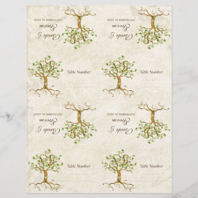 DIY Kit - Tafelbare Kaarten zwenkboomwortels verou (Voorkant)