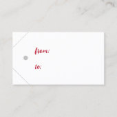 DIY KLASSIEK ROOD VAN KERSTVAKANTIE TOT KERSTVAKAN VISITEKAARTJE (Voorkant)