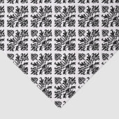 DIY Kleur Bloemen Damask #3 op Wit BG Zwart Tissuepapier (Detail)