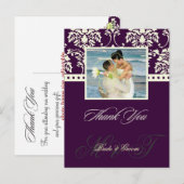DIY Kleur/bruiloft Dank u Foto briefkaarten, Briefkaart (Voorkant / Achterkant)
