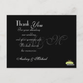 DIY KLEUR/BRUILOFT FOTO'S BEDANKT BRIEFKAART (Achterkant)