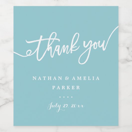 DIY Kleur Dank u Bruiloft Favor Wijn Label Wijn Etiket (Enkel label)