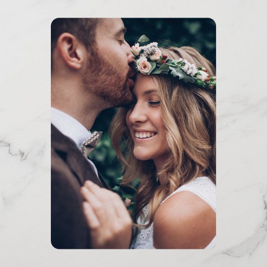 DIY kleur ELKE bruiloft Jubileum dat we nog steeds Folie Uitnodiging (Achterkant)