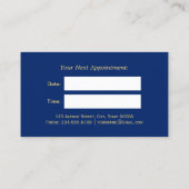 DIY-kleur | Floral Gold Beauty Salon Afspraak Afsprakenkaartje (Achterkant)