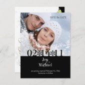 DIY Kleur, Foto Sla de datum op Aankondigingskaart (Voorkant / Achterkant)