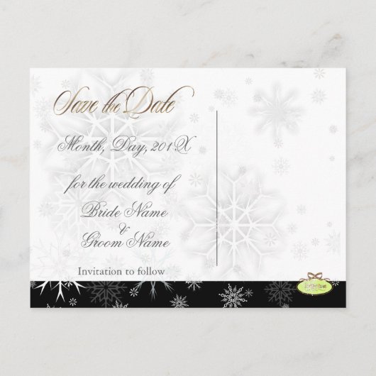 DIY Kleur, Foto Sla de datum op Aankondigingskaart (Achterkant)