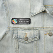 DIY kleur geborsteld zwart bedrukt plastic werknem Naamplaatje (In situ)