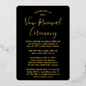 DIY Kleur Gelofte Vernieuwing Sequel Bruiloft Eleg Folie Uitnodiging (Voorkant)