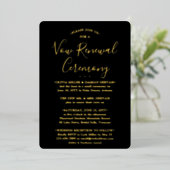 DIY Kleur Gelofte Vernieuwing Sequel Bruiloft Eleg Folie Uitnodiging (Staand Voorkant)