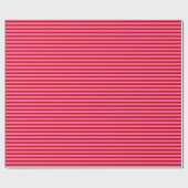 DIY-kleur middelgrote preppy stripe Red Hot Pink Cadeaupapier (Vlak)