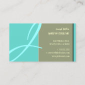 DIY-kleur, monogram Duo-toon Visitekaartje (Achterkant)