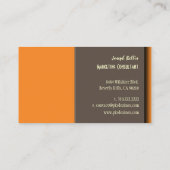 DIY-kleur/Oranje+bruin Visitekaartje (Achterkant)