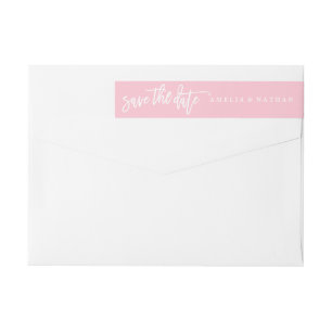 DIY kleur Sla de datum bruiloft wrap around label