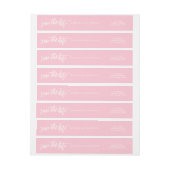 DIY kleur Sla de datum bruiloft wrap around label (Vel)