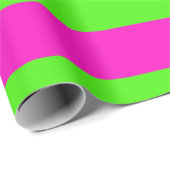 DIY-kleur XL Preppy Stripe Limoen — roze Cadeaupapier (Rol Hoek)