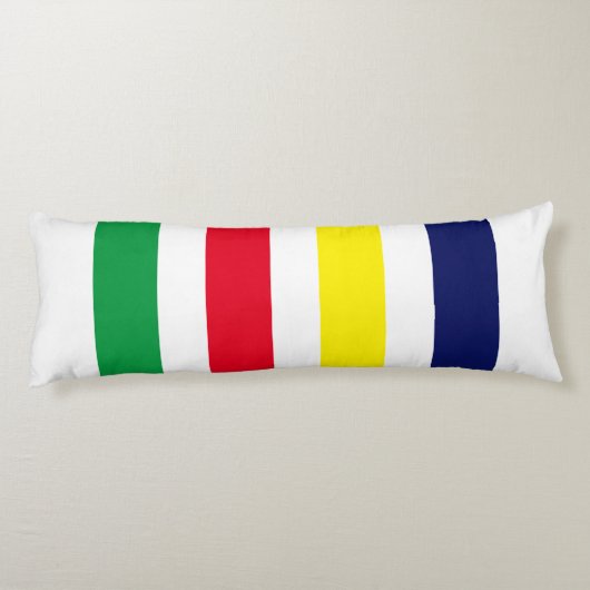 DIY-kleuren 4 Stripe Red Blue Green White Lichaamskussen (Achterkant)