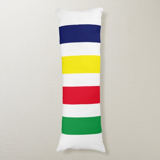 DIY-kleuren 4 Stripe Red Blue Green White Lichaamskussen (Voorkant Verticaal)