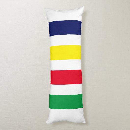 DIY-kleuren 4 Stripe Red Blue Green White Lichaamskussen (Achterkant (Verticaal))