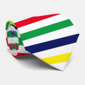 DIY-kleuren 4 Stripe Red Blue Green White Stropdas (Opgerold)