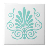 DIY Kleuren Art Deco Arabesque Pluim Turks op Wit Tegeltje (Voorkant)