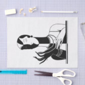 DIY Kleuren  Art Deco Dame Met Parels Tissuepapier (Craft)