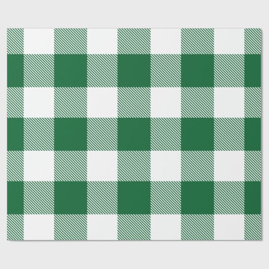DIY-kleuren Buffalo Pset Tartan LG SV Groen Wit Cadeaupapier (Vlak)