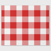 DIY-kleuren Buffalo Pset Tartan LG SV Rood Wit Cadeaupapier (Vlak)