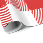 DIY-kleuren Buffalo Pset Tartan LG SV Rood Wit Cadeaupapier (Rol Hoek)