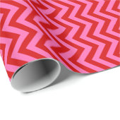 DIY-kleuren Chevron Zigzag SV Red Hot Pink Cadeaupapier (Rol Hoek)