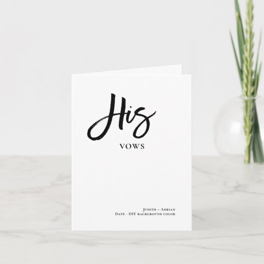 DIY Kleuren Chic Handgeschreven Script Zijn Beloft Kaart (Voorkant)
