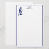 DIY Kleuren Golftas Golfclubs Blauw Briefpapier (Voorkant / Achterkant)