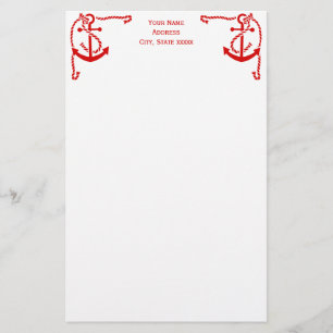 DIY Kleuren Hoekanker met Rope Rood Wit Briefpapier