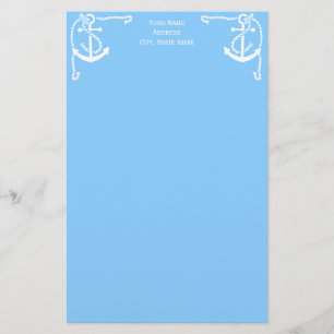 DIY Kleuren Hoekanker met Touw Wit Hemelsblauw Briefpapier